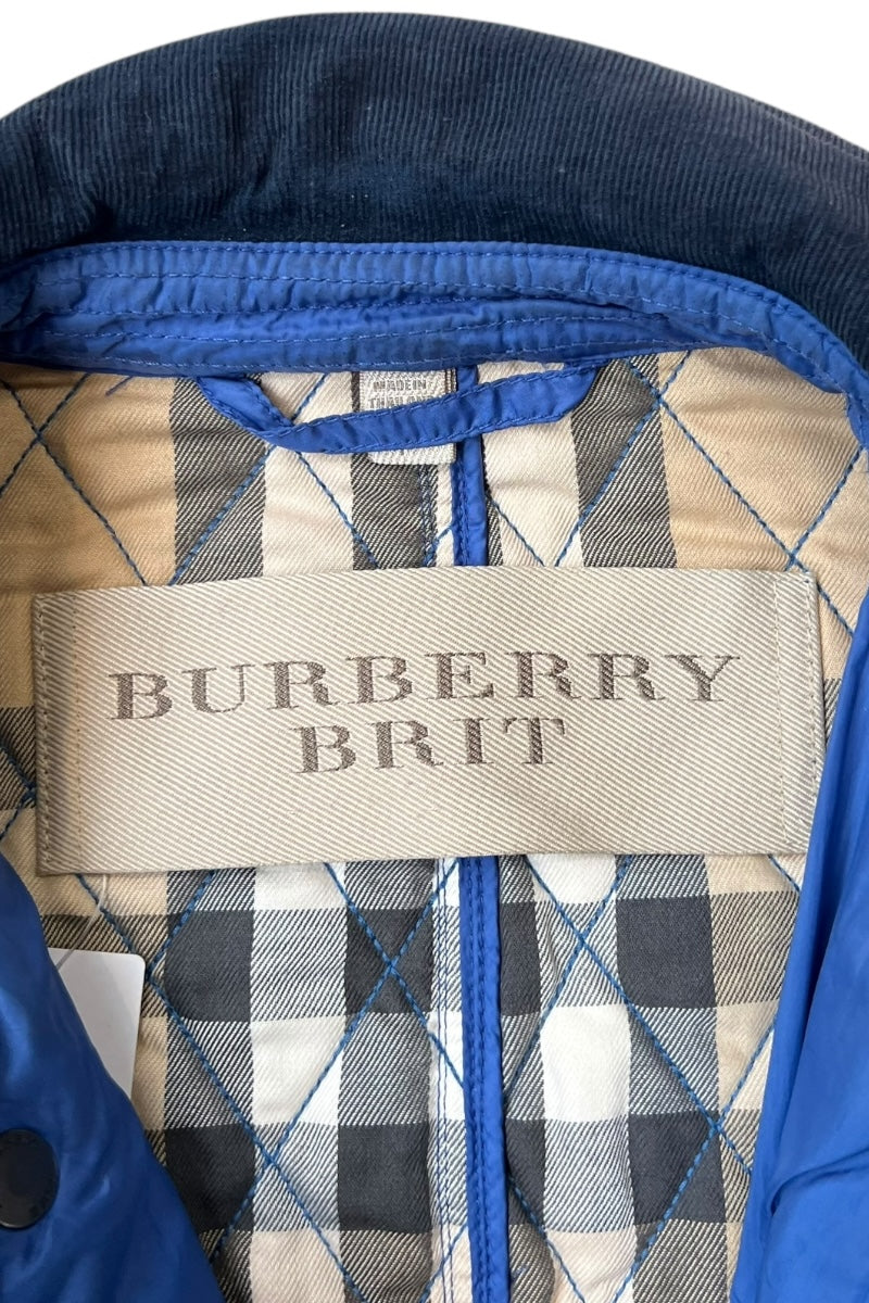 NYLON QUILTING JACKET / BLUE [SIZE: S USED]