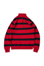 画像をギャラリービューアに読み込む, Y2K EARLY 00'S HALF-ZIP COTTON KNIT SWEATER / RED [SIZE: M USED]
