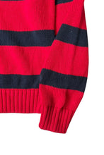 画像をギャラリービューアに読み込む, Y2K EARLY 00'S HALF-ZIP COTTON KNIT SWEATER / RED [SIZE: M USED]

