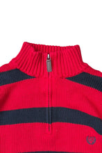画像をギャラリービューアに読み込む, Y2K EARLY 00'S HALF-ZIP COTTON KNIT SWEATER / RED [SIZE: M USED]
