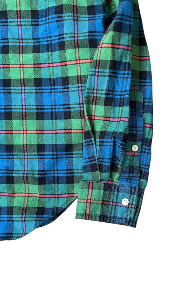 90'S L/S CHECK SHIRT / GREEN [SIZE: M USED]