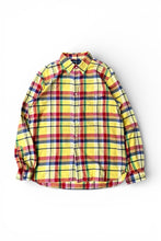 画像をギャラリービューアに読み込む, 90'S L/S BD CHECK SHIRT / YELLOW [SIZE: L USED]
