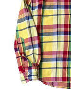画像をギャラリービューアに読み込む, 90'S L/S BD CHECK SHIRT / YELLOW [SIZE: L USED]
