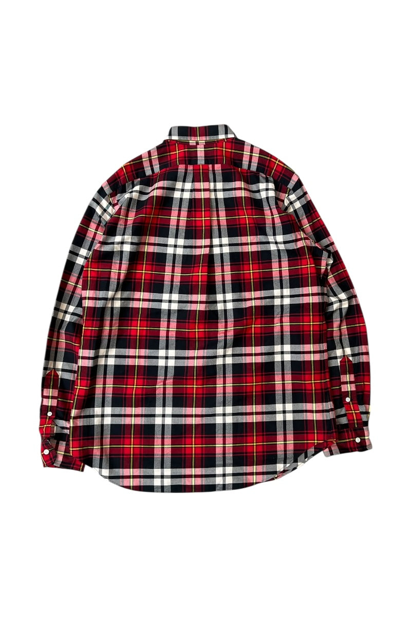 90'S L/S BD CHECK SHIRT / RED [SIZE: L USED]