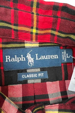画像をギャラリービューアに読み込む, 90'S L/S BD CHECK SHIRT / RED [SIZE: L USED]
