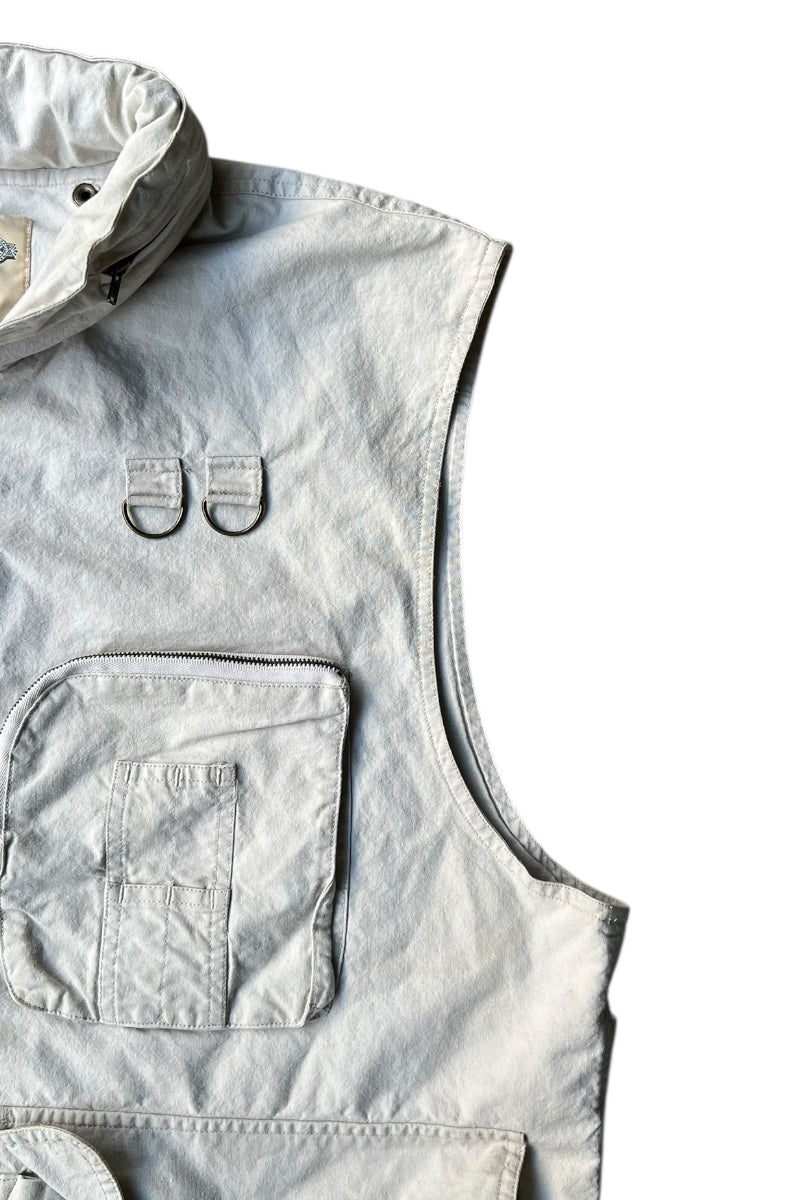 80'S SAFARI VEST / BEIGE [SIZE: XL USED]