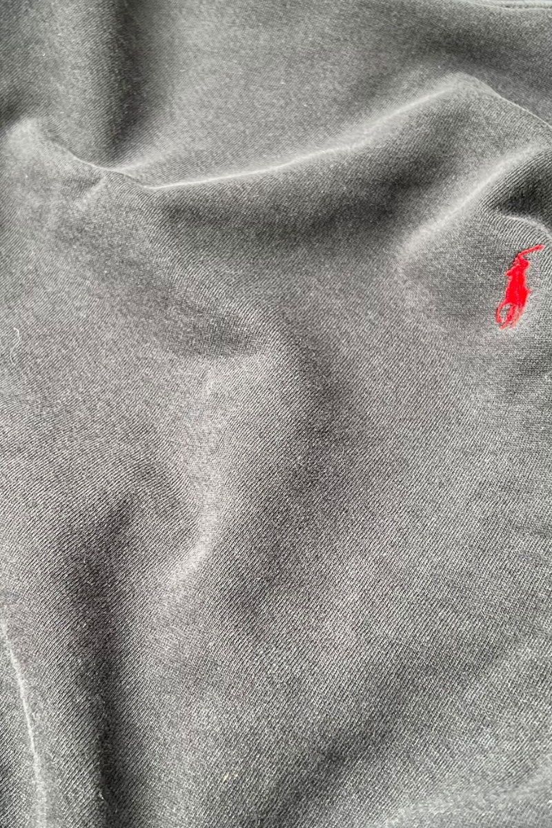 MADE IN USA 90'S ONE POINT LOGO SWEATSHIRT / BLACK [SIZE: L USED]