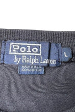 画像をギャラリービューアに読み込む, MADE IN USA 90'S ONE POINT LOGO SWEATSHIRT / BLACK [SIZE: L USED]
