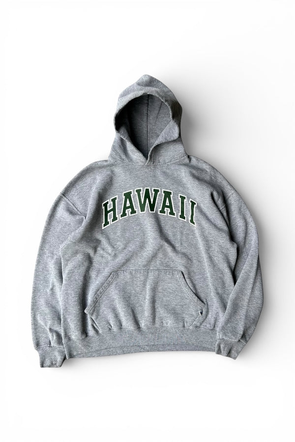 90'S HAWAII HOODIE SWEATSHIRT / GREY [SIZE: XL USED]