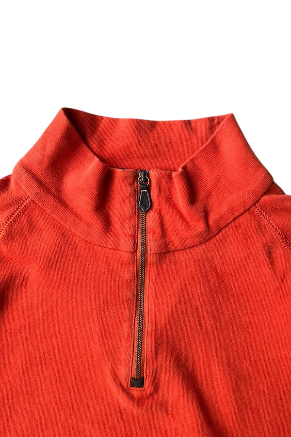 90'S HALF-ZIP SWEATSHIRT LAMPO ZIP / ORANGE [SIZE: XL USED]