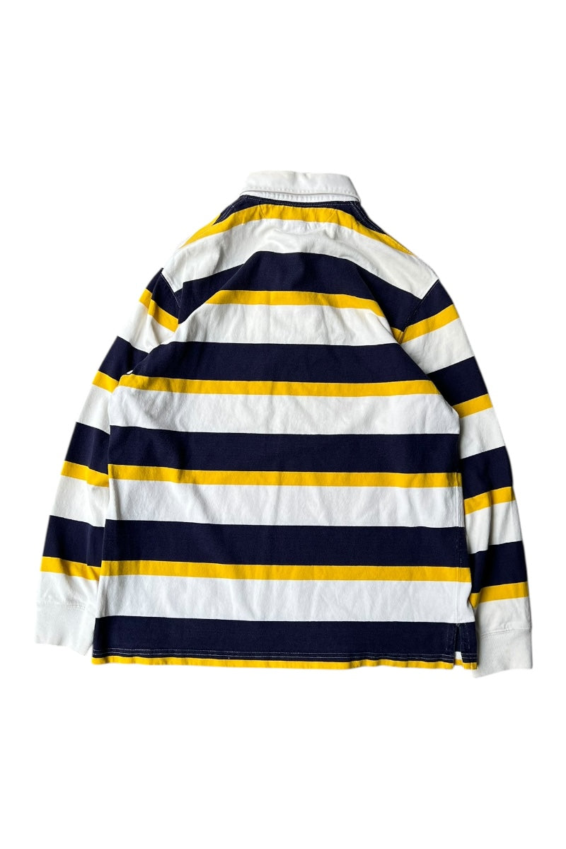 90'S L/S RUGBY SHIRT / MULTI [SIZE: M USED]