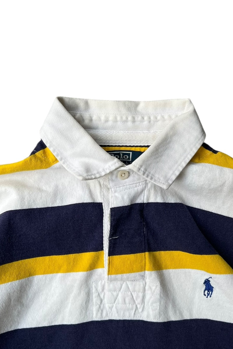 90'S L/S RUGBY SHIRT / MULTI [SIZE: M USED]
