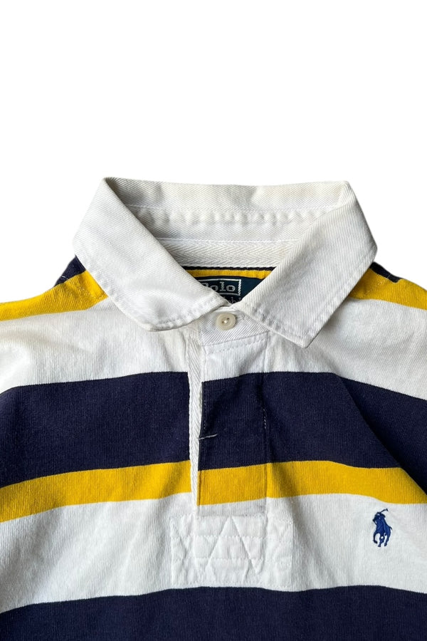 90'S L/S RUGBY SHIRT / MULTI [SIZE: M USED]