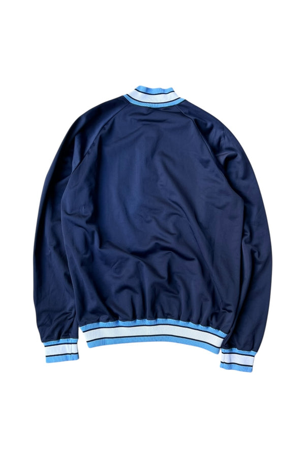 MADE IN USA 83-85'S BASEBALL HALF-ZIP TRACK JACKET / NAVY [SIZE: L USED]