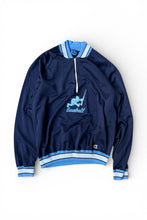 画像をギャラリービューアに読み込む, MADE IN USA 83-85'S BASEBALL HALF-ZIP TRACK JACKET / NAVY [SIZE: L USED]
