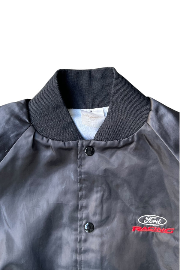 MADE IN USA 80'S FORD RACING SATIN JACKET / BLACK [SIZE: L USED]
