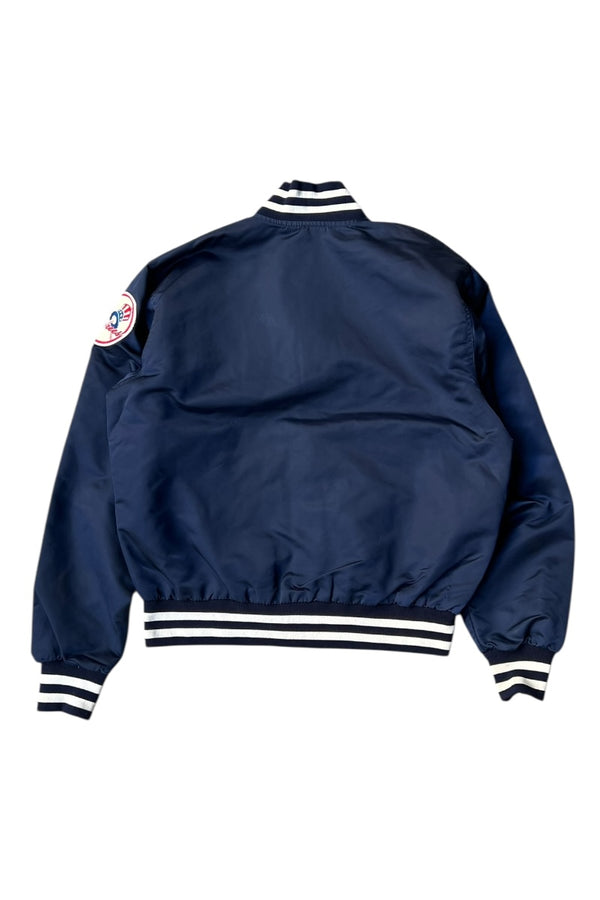 90'S NY YANKEES NYLON STADIUM JACKET / NAVY [SIZE: L USED]