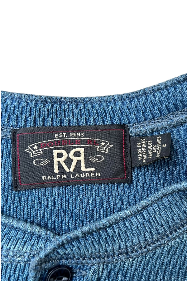 HENLEY NECK L/S T-SHIRT / INDIGO [SIZE: M USED]