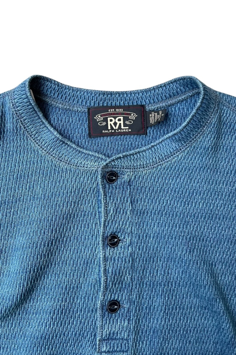 HENLY NECK L/S T-SHIRT / INDIGO [SIZE: M USED]