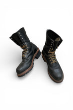画像をギャラリービューアに読み込む, MADE IN USA 13'S 8INCH LOGGER LEATER BOOTS STEEL TOE / BLACK [SIZE: US 8.0 (26.0cm相当) USED]
