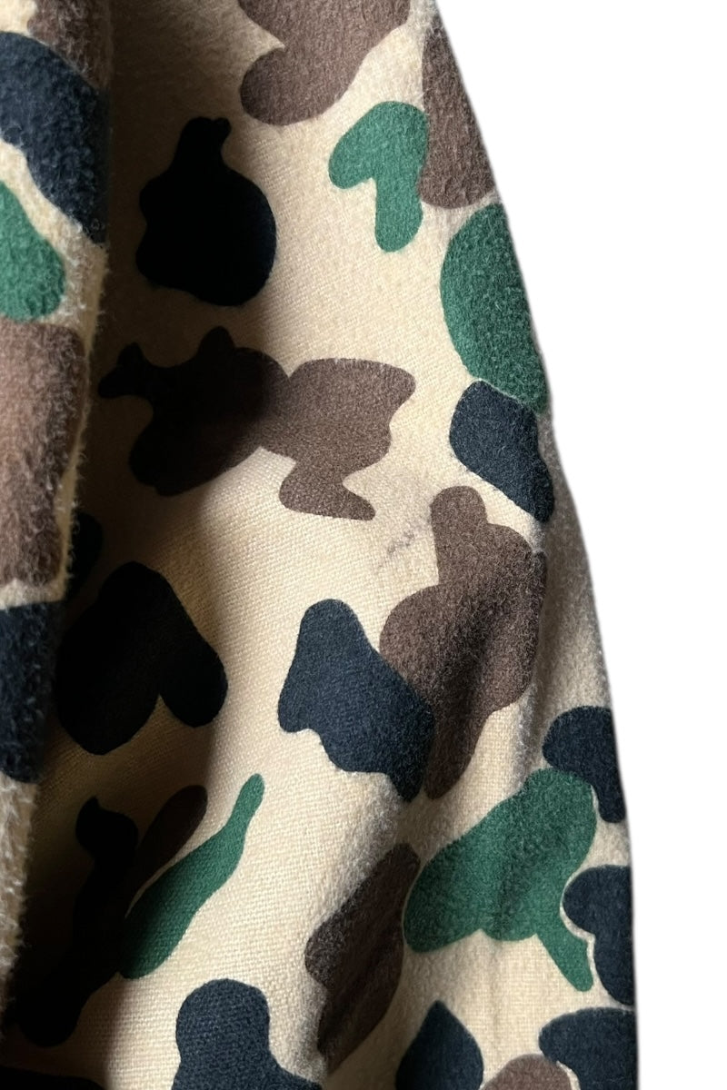 70'S L/S DUCK HUNTER CAMOUFLAGE HUNTING SHIRT / CAMO [SIZE: M USED]