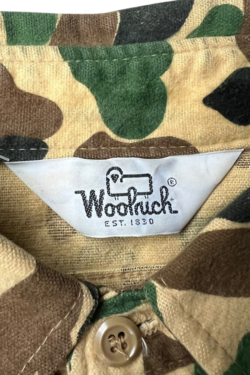 70'S L/S DUCK HUNTER CAMOUFLAGE HUNTING SHIRT / CAMO [SIZE: M USED]