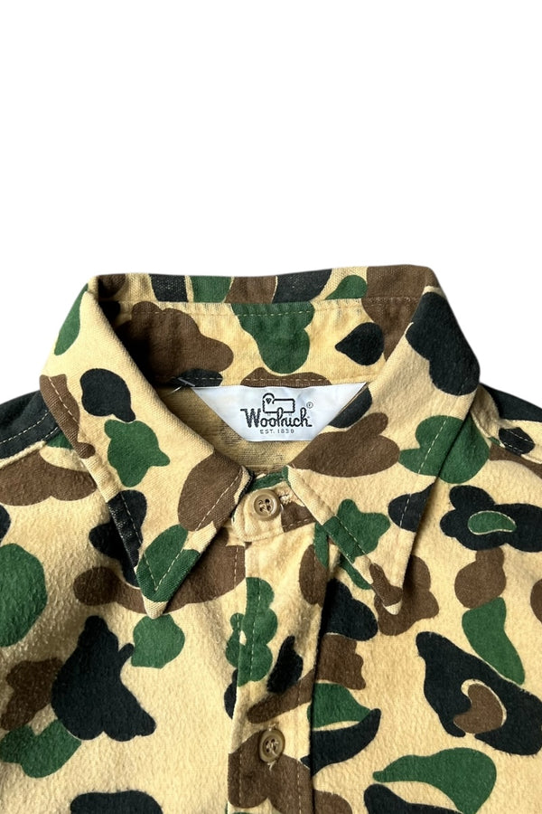 70'S L/S DUCK HUNTER CAMOUFLAGE HUNTING SHIRT / CAMO [SIZE: M USED]