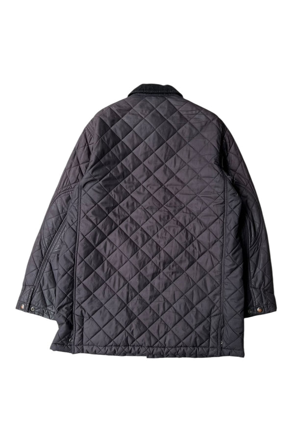 90'S QUILTING HUNTING JACKET / BLACK [SIZE: M USED]