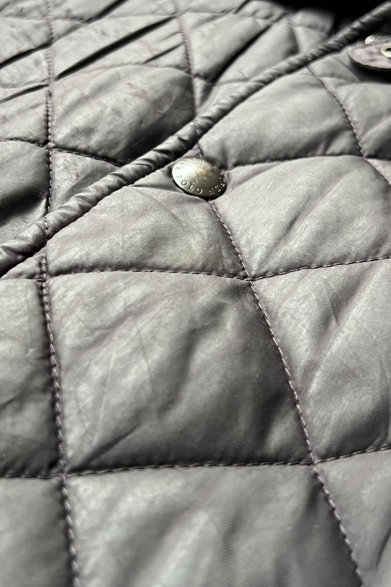 90'S QUILTING HUNTING JACKET / BLACK [SIZE: M USED]