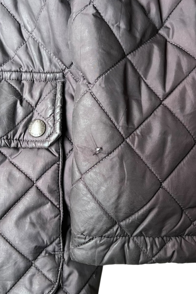90'S QUILTING HUNTING JACKET / BLACK [SIZE: M USED]
