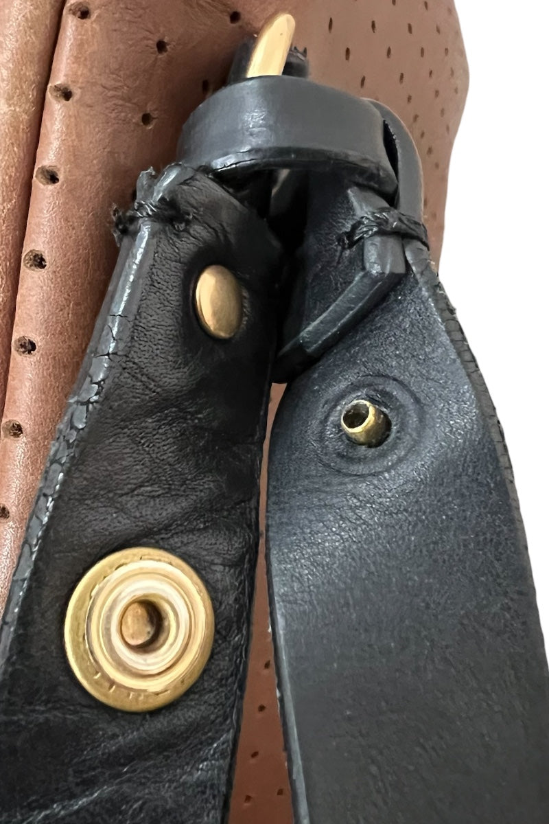 MADE IN ITALY LEATHER BOSTON BAG / BROWN [SIZE: ONE SIZE USED]