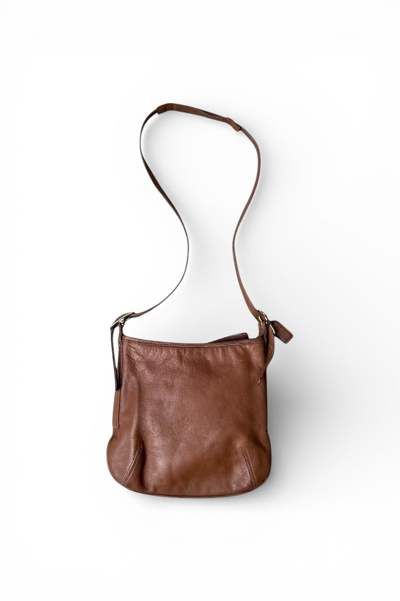 MADE IN USA 90'S LEATHER BAG / BROWN [SIZE: ONE SIZE USED]