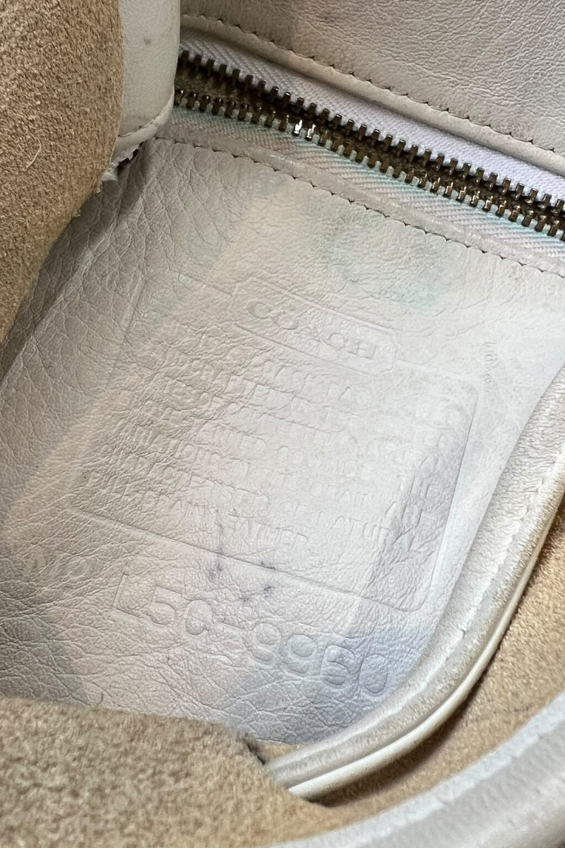 MADE IN USA 90'S LEATHER SMALL BACKPACK / WHITE [SIZE: ONE SIZE USED]
