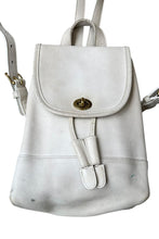 画像をギャラリービューアに読み込む, MADE IN USA 90'S LEATHER SMALL BACKPACK / WHITE [SIZE: ONE SIZE USED]
