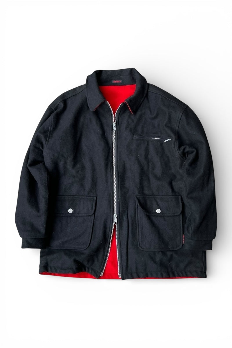 90'S WOOL REVERSIBLE JACKET / BLACK [SIZE: L USED]