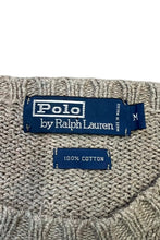 画像をギャラリービューアに読み込む, 90'S COTTON KNIT SWEATER / KHAKI [SIZE: M USED]
