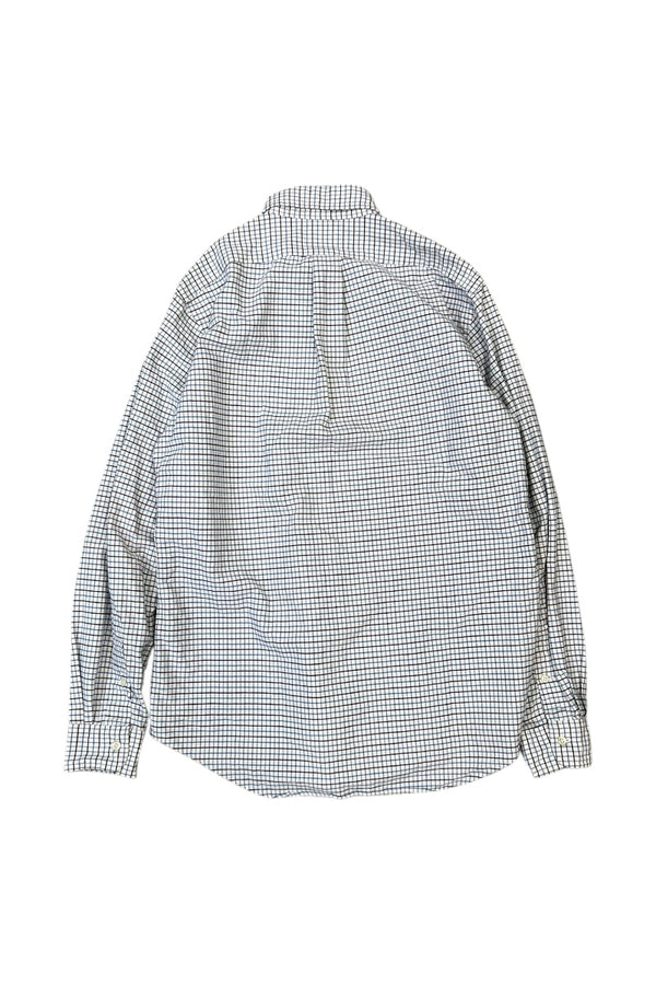 90'S L/S BD CHECK SHIRT / WHITE [SIZE: M USED]