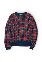 画像をギャラリービューアに読み込む, 90'S COTTON SWEATER / CHECK [SIZE: M USED]
