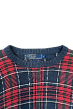 画像をギャラリービューアに読み込む, 90'S COTTON SWEATER / CHECK [SIZE: M USED]
