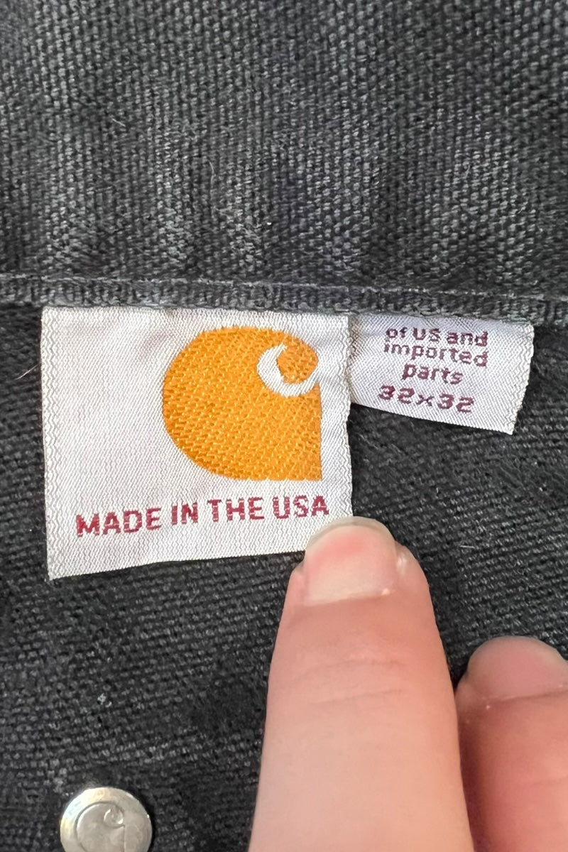 MADE IN USA 20'S DOUBLE KNEE DUCK PANTS USA Design / BLACK [SIZE: 32 USED]