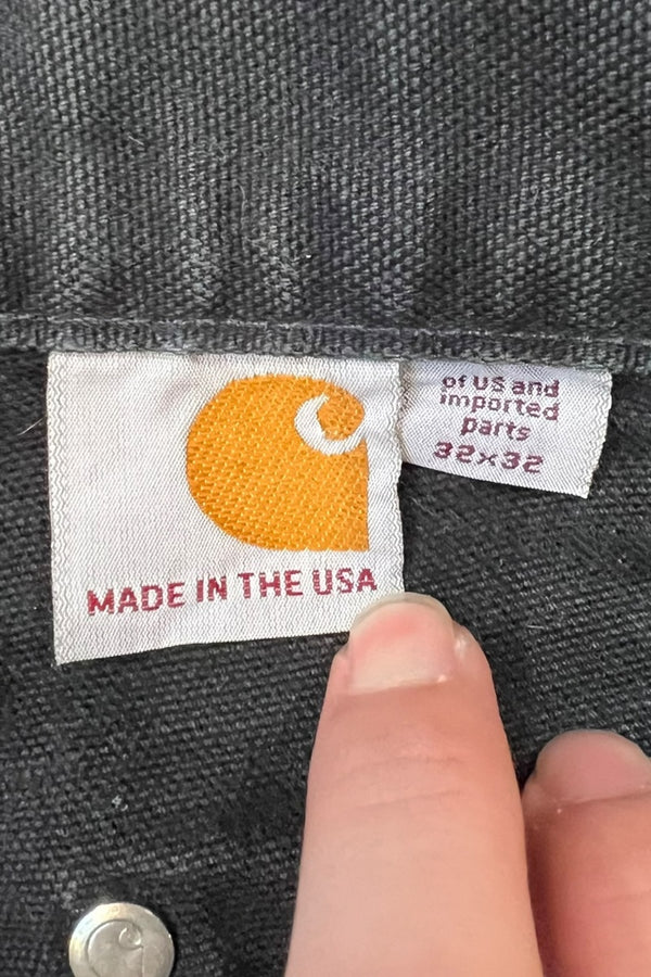 MADE IN USA 20'S DOUBLE KNEE DUCK PANTS USA Design / BLACK [SIZE: 32 USED]