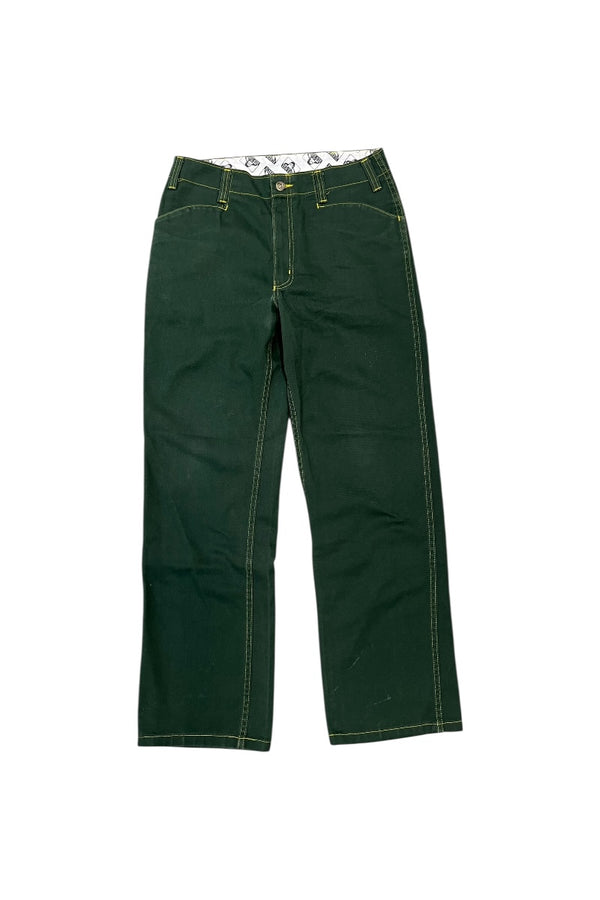 90'S-Y2K WORK PANTS / GREEN [SIZE: 32 USED]