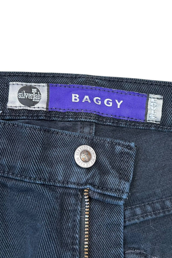 MADE IN USA 90'S BAGGY DENIM PANTS SULFUR BLACK / BLACK [SIZE: 32 USED]