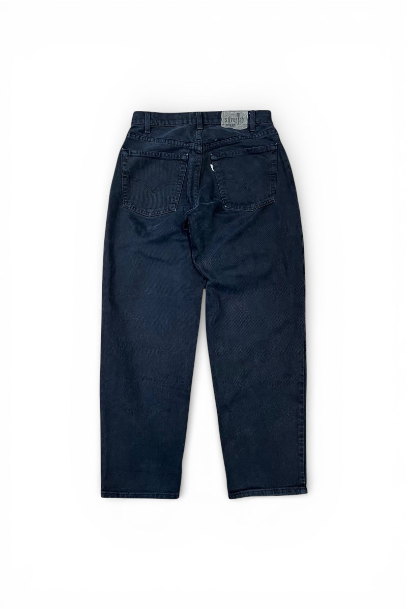 MADE IN USA 90'S BAGGY DENIM PANTS SULFUR BLACK / BLACK [SIZE: 32 USED]