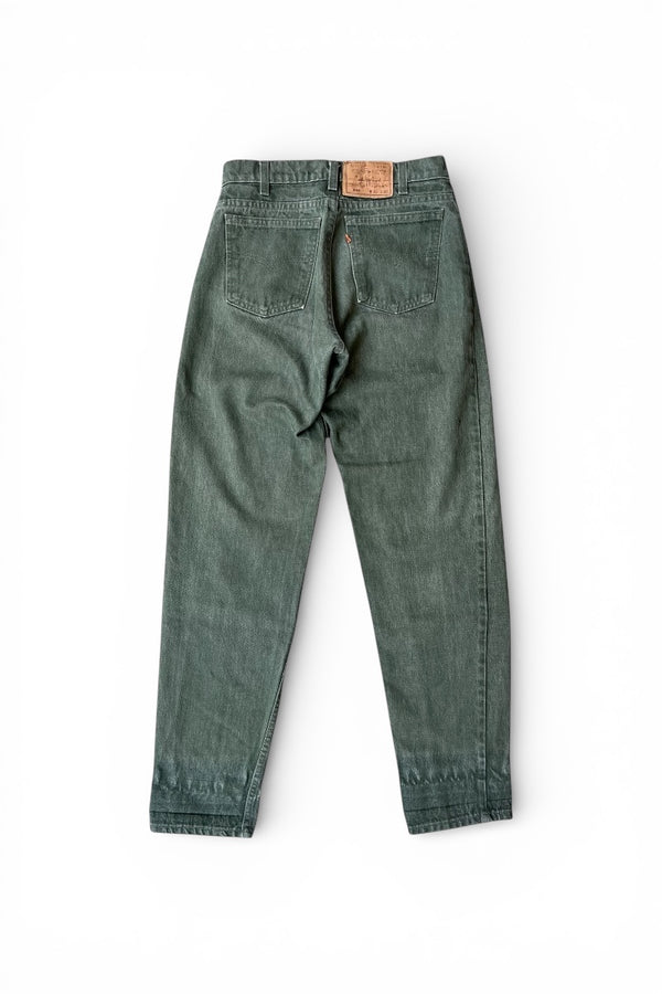 MADE IN USA 90'S 550 DENIM PANTS ORANGE-TAB / GREEN [SIZE: 31 USED]