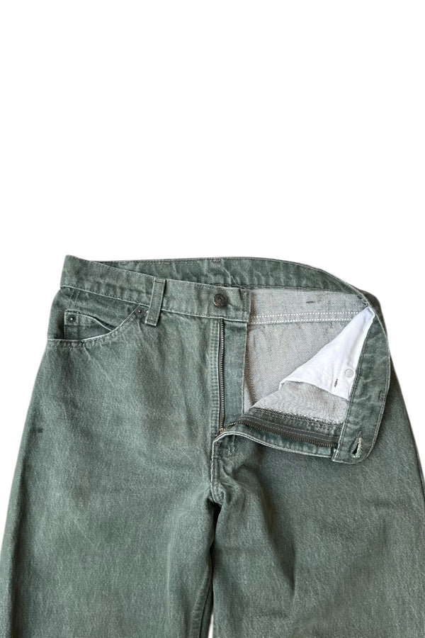 MADE IN USA 90'S 550 DENIM PANTS ORANGE-TAB / GREEN [SIZE: 31 USED]