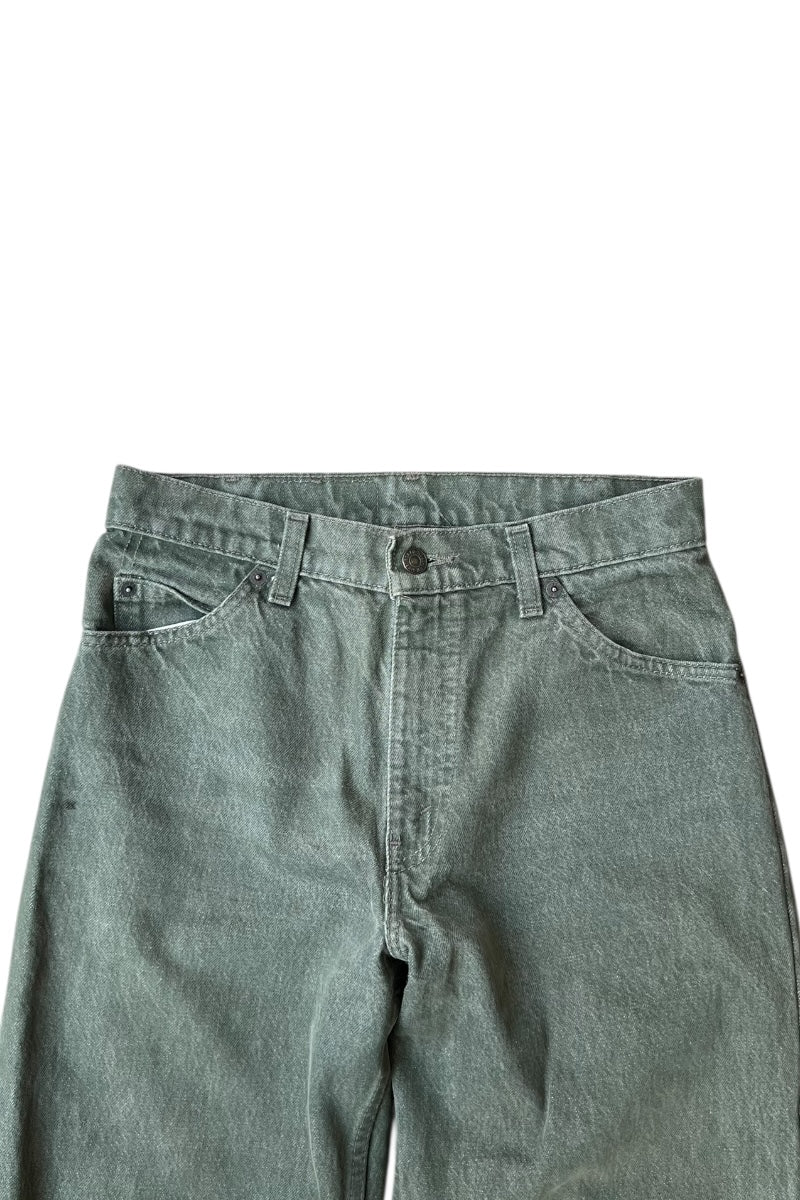 MADE IN USA 90'S 550 DENIM PANTS ORANGE-TAB / GREEN [SIZE: 31 USED]