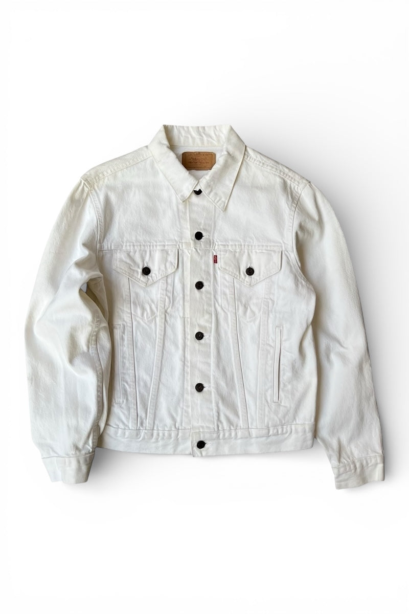MADE IN USA 90'S 3RD TYPE DENIM JACKET / WHITE [SIZE: M USED]