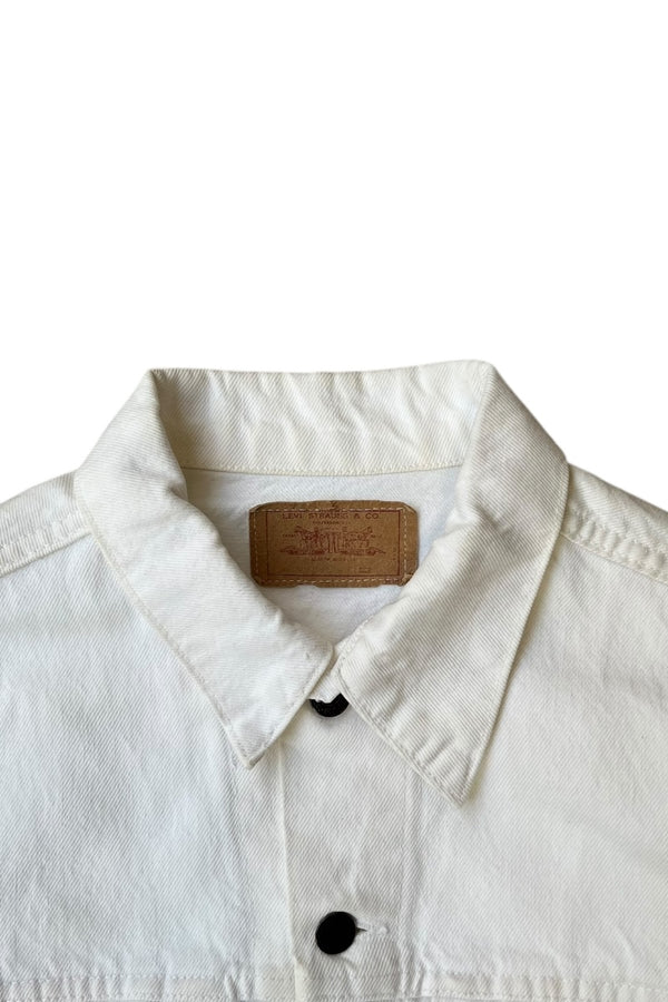 MADE IN USA 90'S 3RD TYPE DENIM JACKET / WHITE [SIZE: M USED]