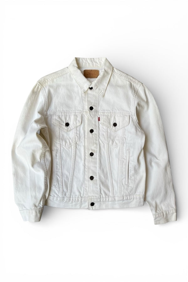 MADE IN USA 90년대 3RD TYPE 데님 재킷 / 화이트 [사이즈: M USED]